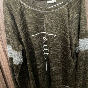 Maurices Olive Graphic Long Sleeve Tee